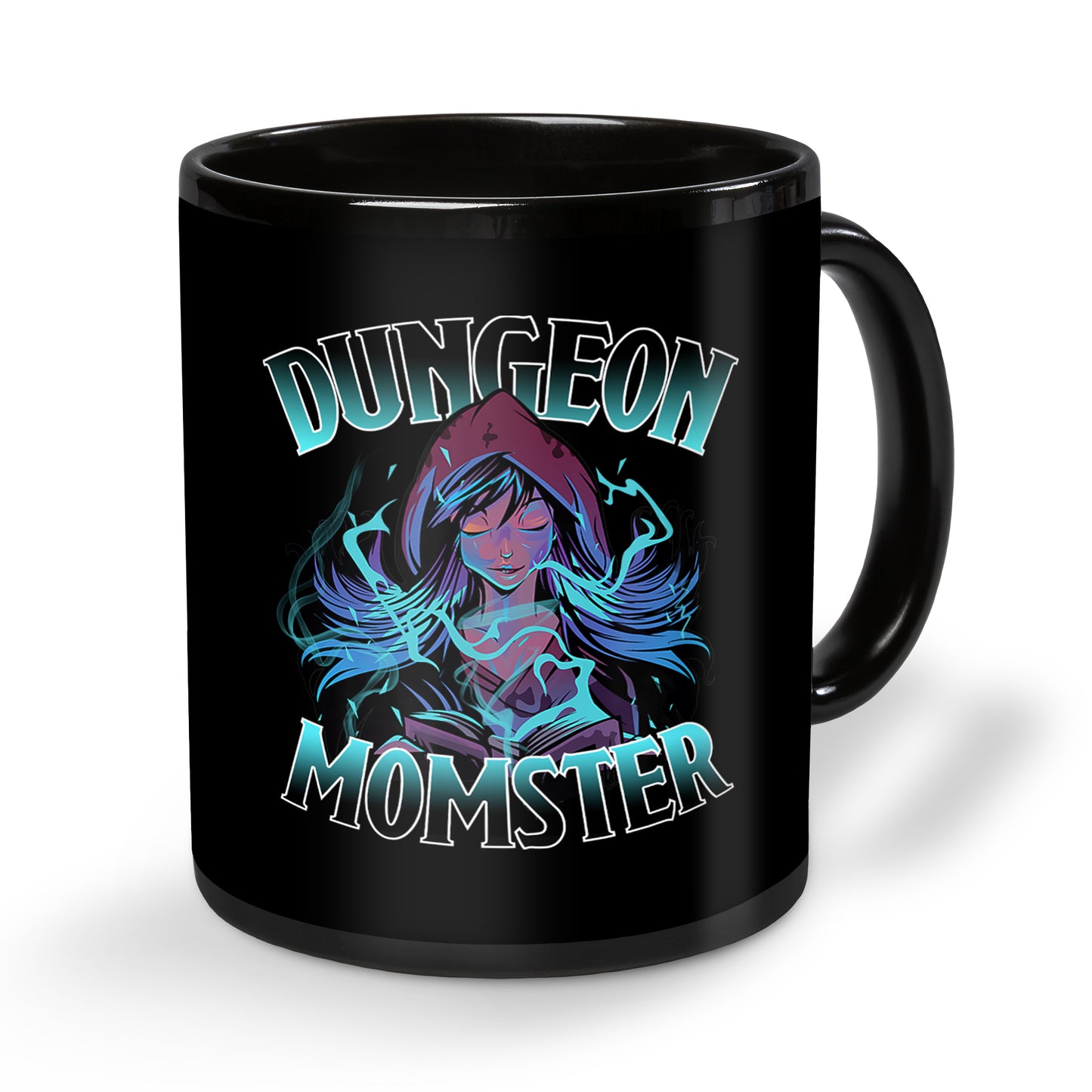 Dungeon Momster Black Ceramic Mug