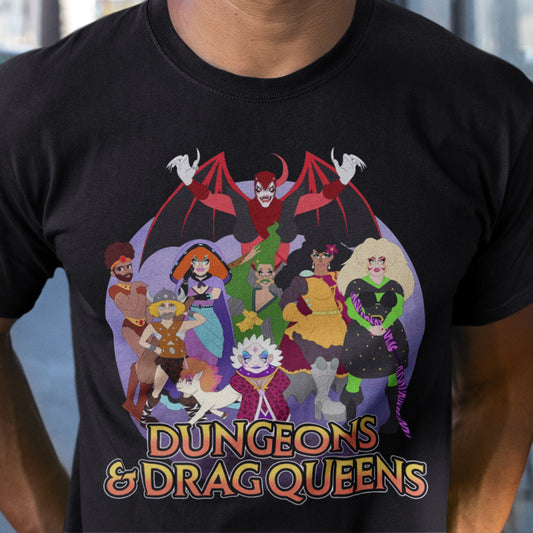 Dungeons n Drag Queens Cartoon Classic Unisex T-Shirt