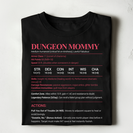 Dungeon Mommy Stats Classic Unisex T-Shirt