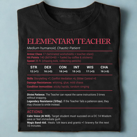 Elementary Teacher Stats Classic Unisex T-Shirt
