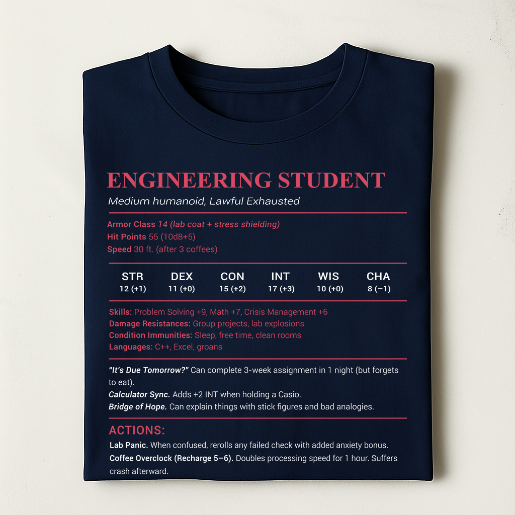 Engineering Student Classic Unisex T-Shirt