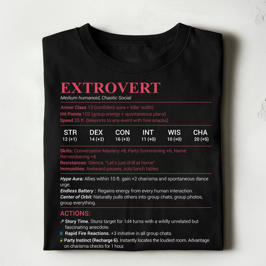 Extrovert Stats Classic Unisex T-Shirt