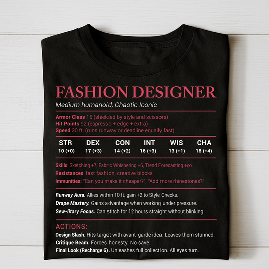 Fashion Designer Stats Classic Unisex T-Shirt