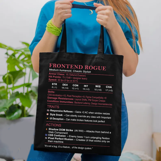 Frontend Rogue Stats Tote Bag