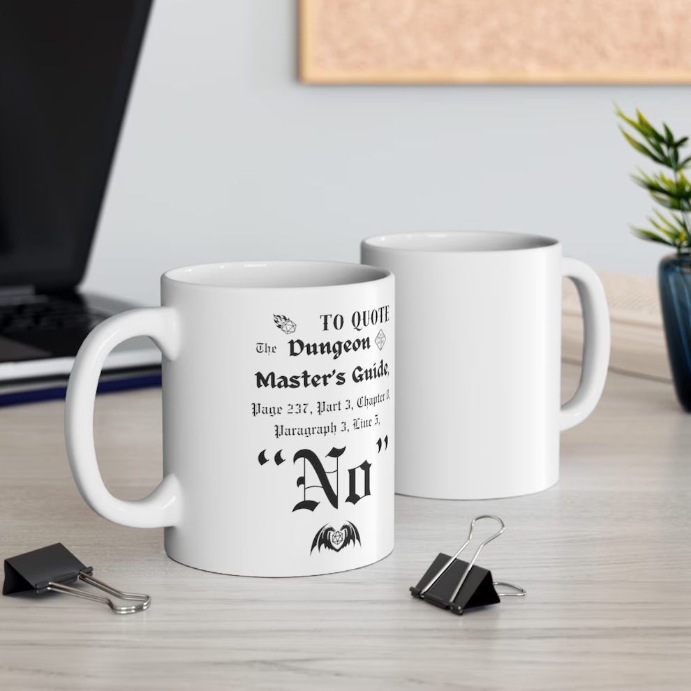 DnD To Quote The DM's Guide Mug