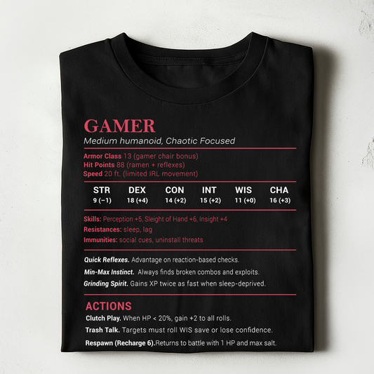 Gamer Stats Classic Unisex T-Shirt