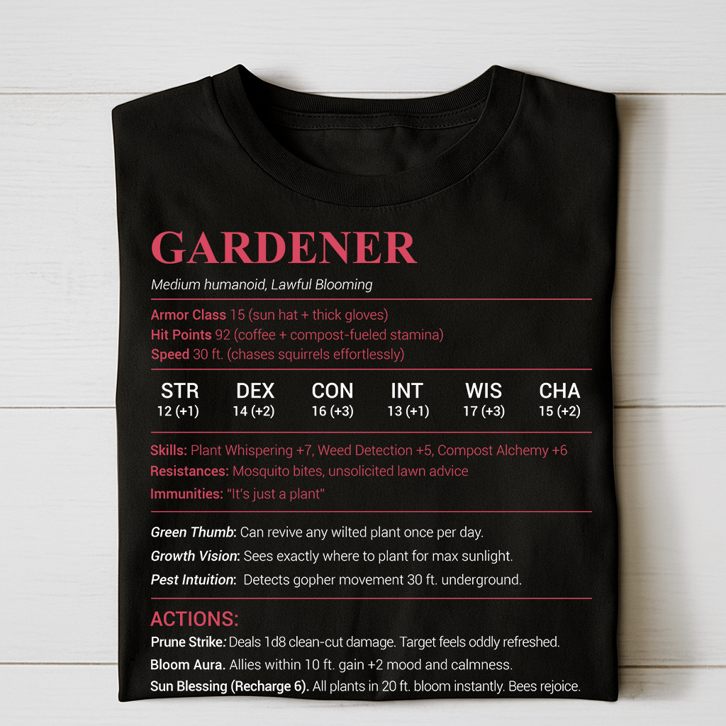Gardener Stats Classic Unisex T-Shirt