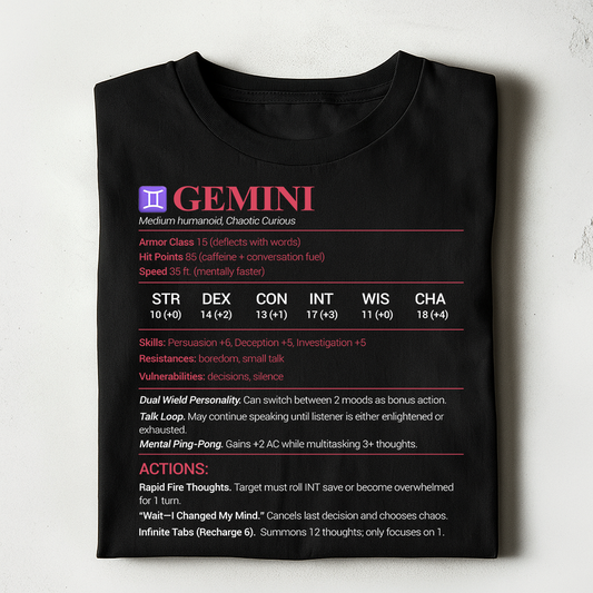 Gemini Stats Classic Unisex T-Shirt