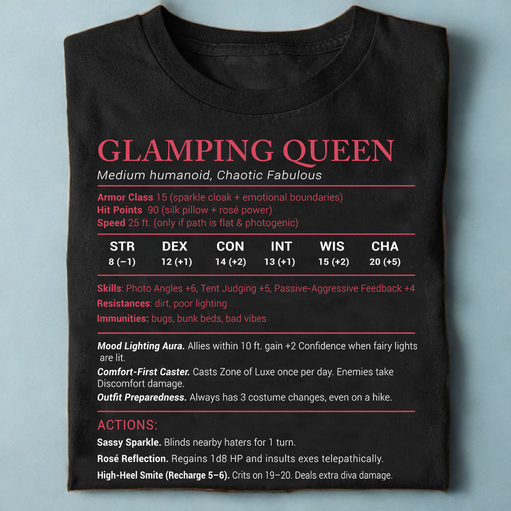 Glamping Queen Stats Classic Unisex T-Shirt