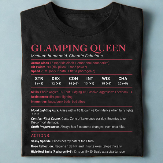 Glamping Queen Stats Classic Unisex T-Shirt