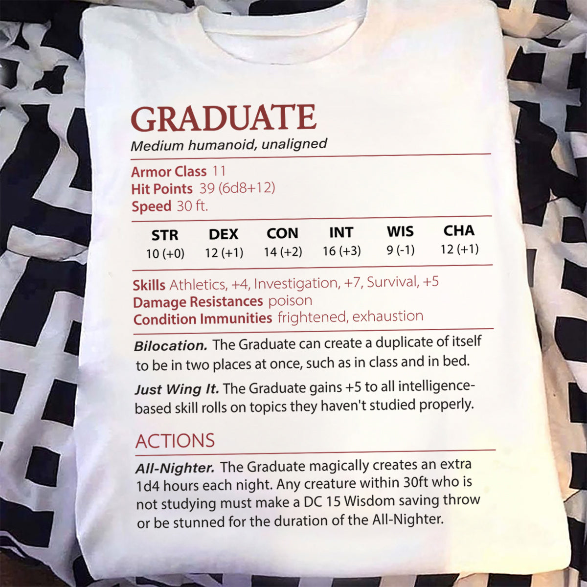 Graduate Stats Classic Unisex T-Shirt
