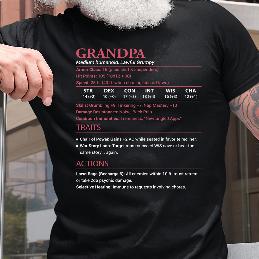 Grandpa Stats Classic Unisex T-Shirt