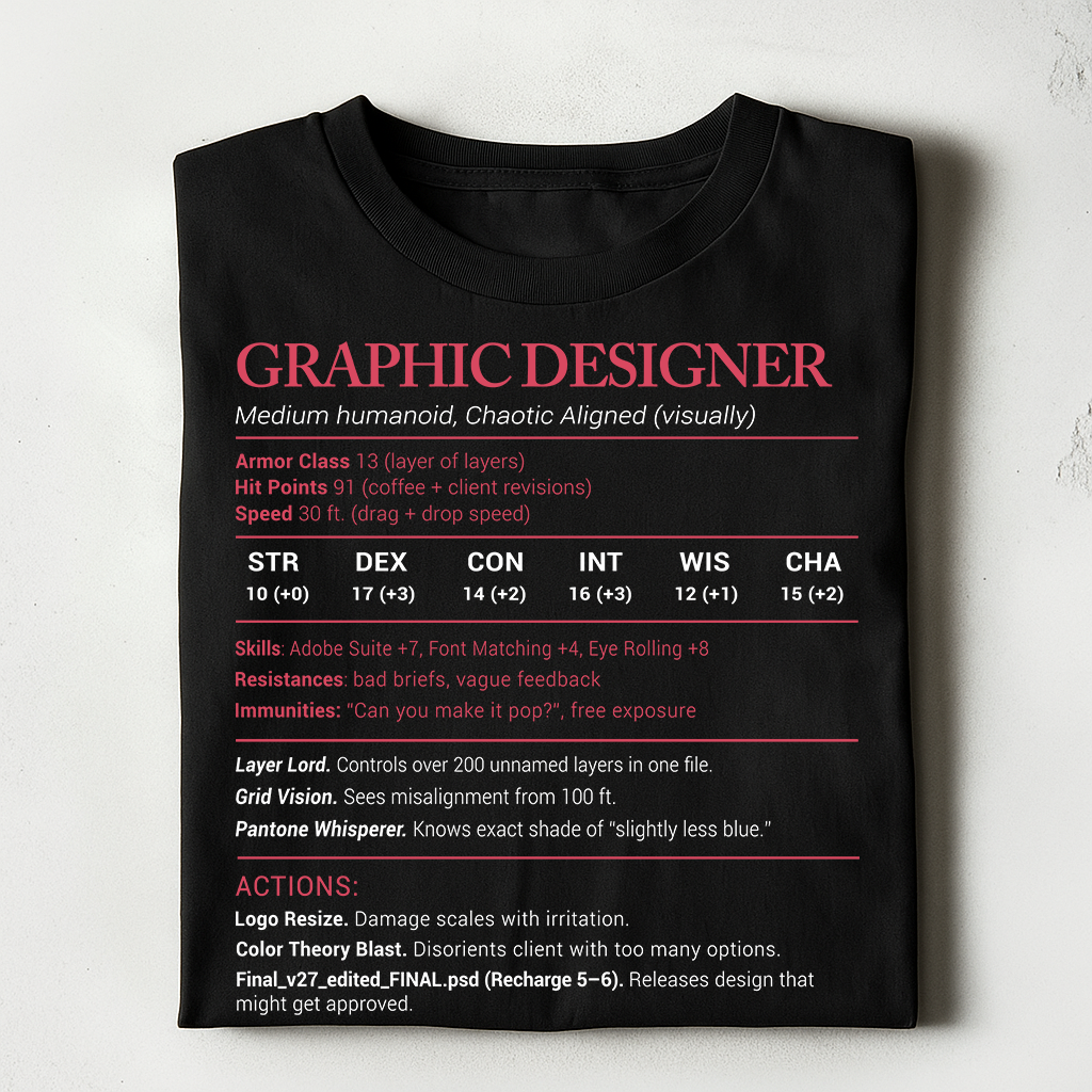 Graphic Designer Stats Classic Unisex T-Shirt