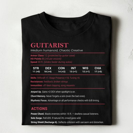 Guitarist Stats Classic Unisex T-Shirt