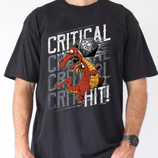 Funny Dragon Critical Hit Classic Unisex T-Shirt