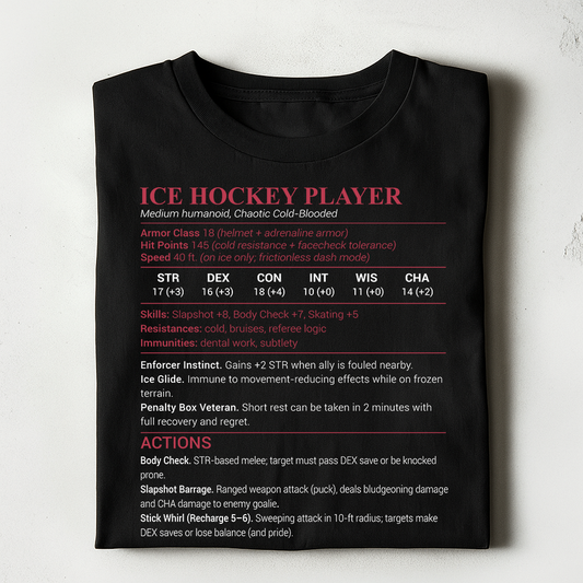 Ice Hockey Player Classic Unisex T-Shirt