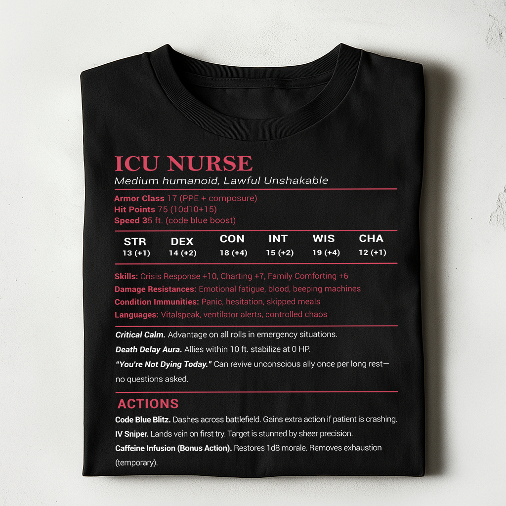 ICU Nurse Stats Classic Unisex T-Shirt