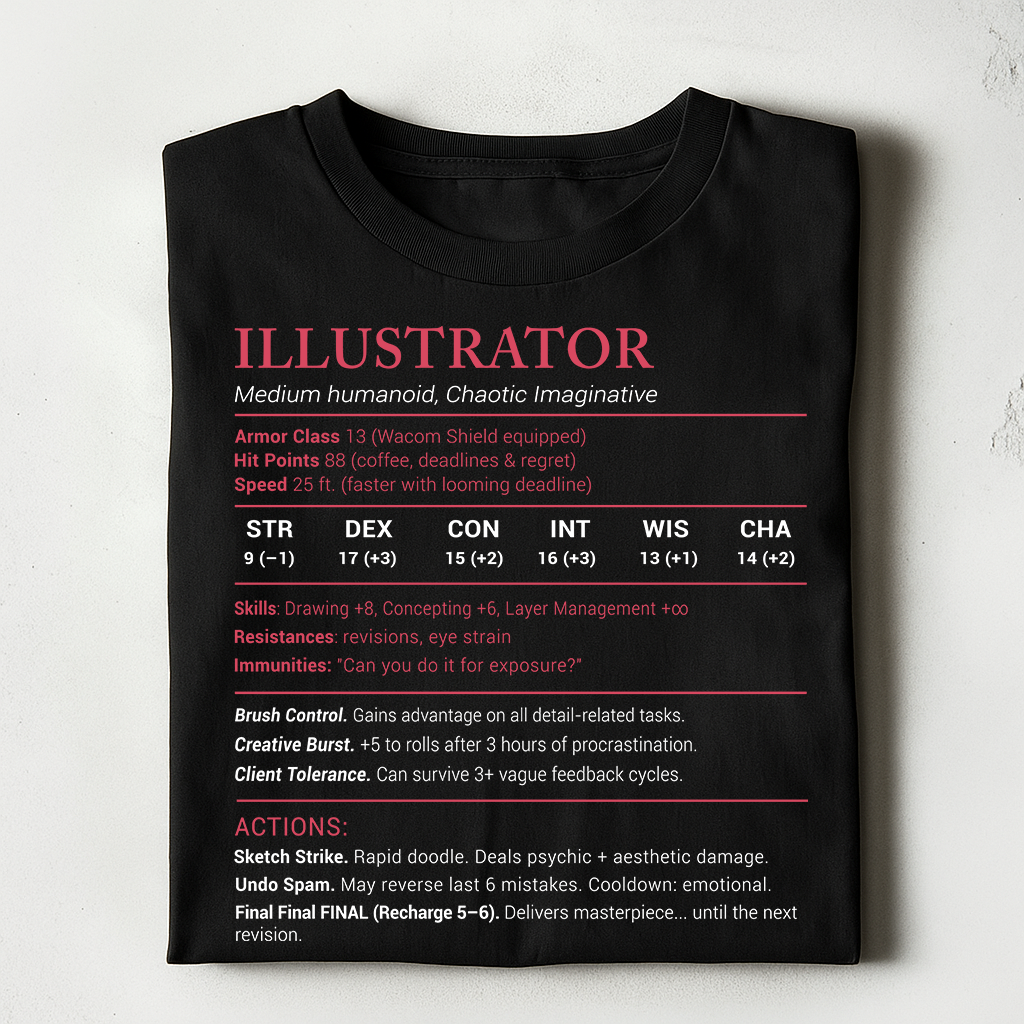 Illustrator Stats Classic Unisex T-Shirt
