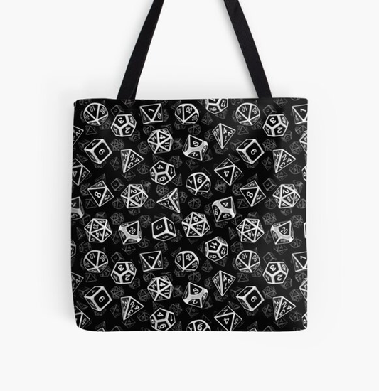 D20 Dice Set Lined Tote Bag