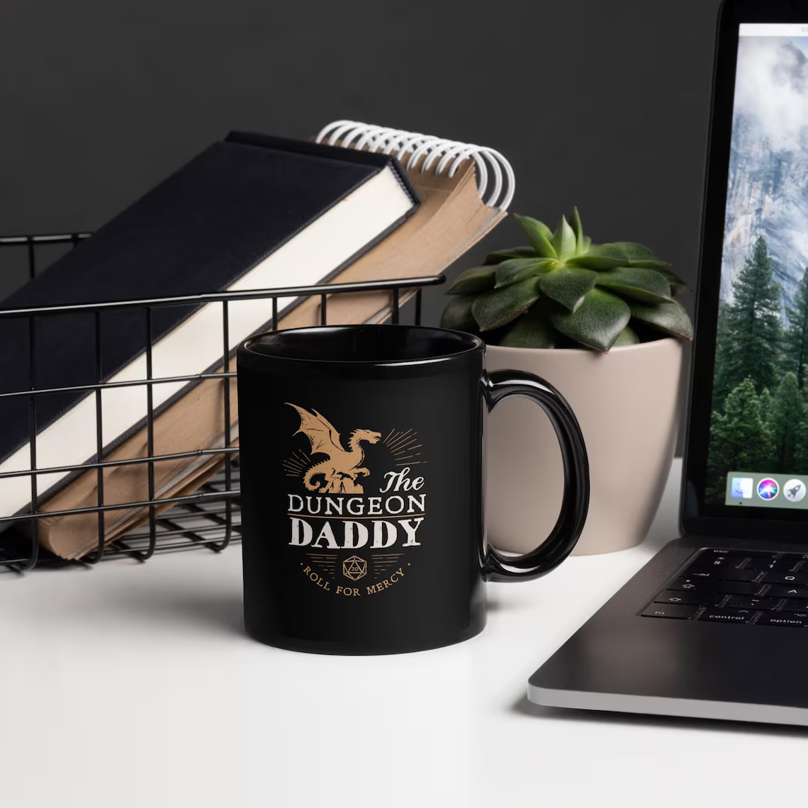 Dungeon Daddy Roll For Mercy Ceramic Mug