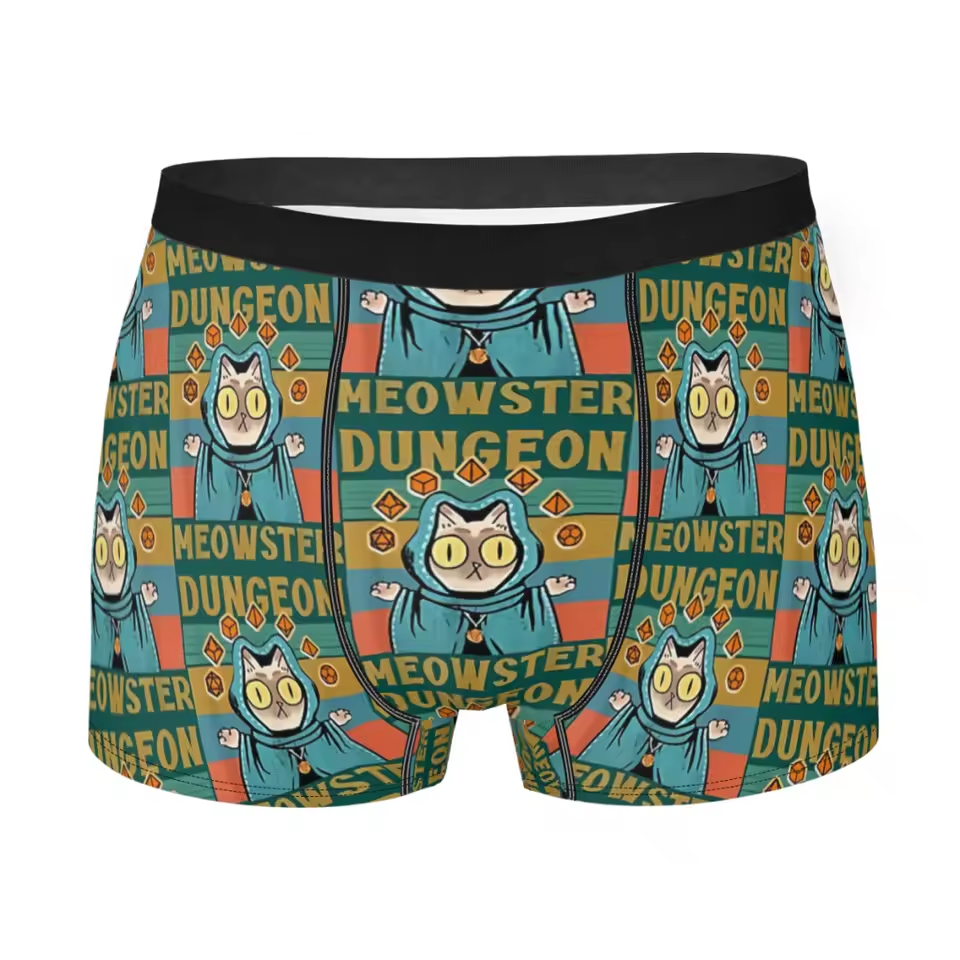 Dungeon Meowster Underwear Men's Boxer Briefs