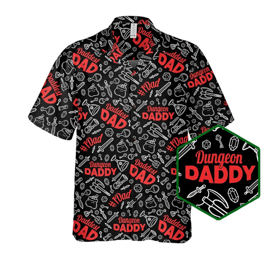 Dungeon Daddy Black Hawaiian Shirt