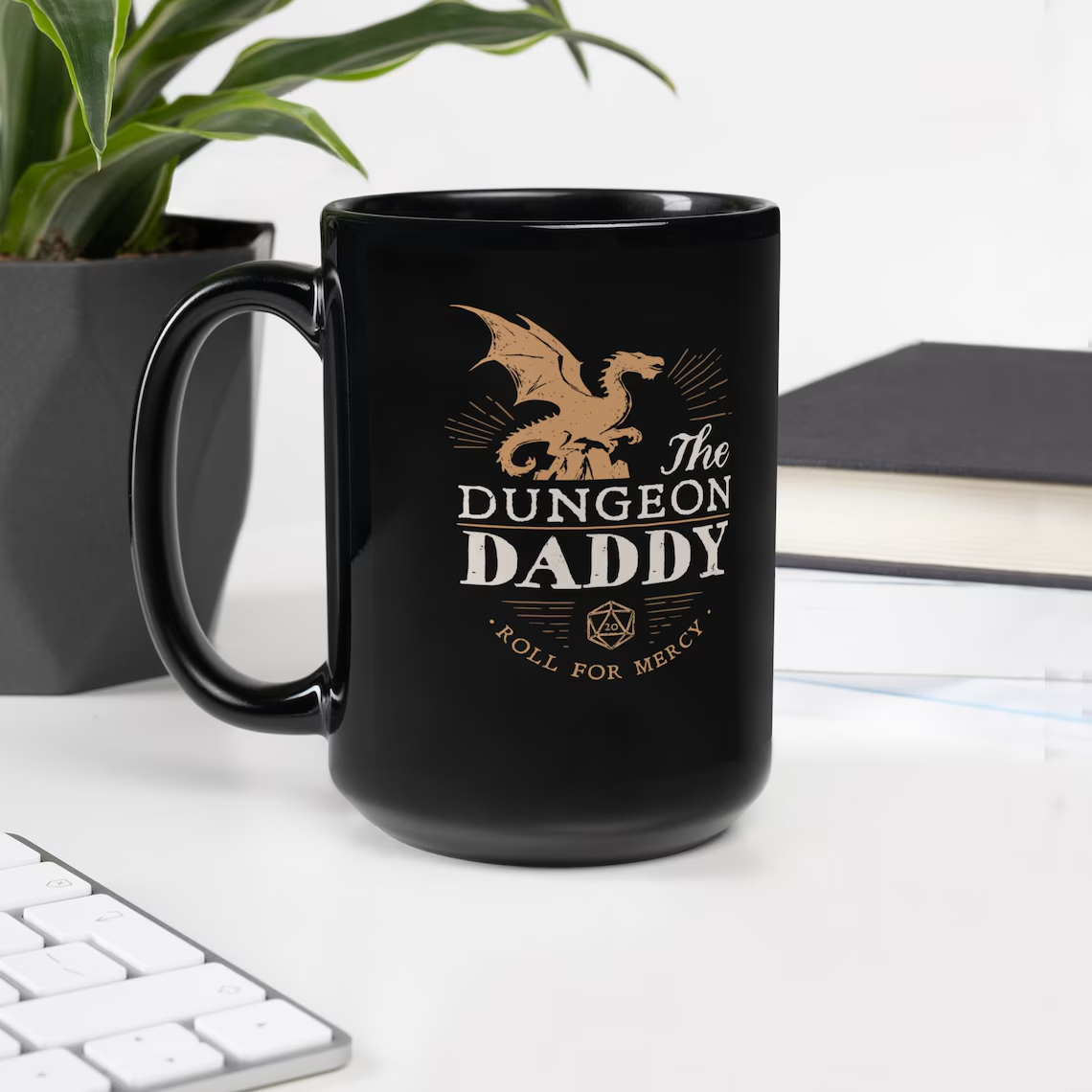 Dungeon Daddy Roll For Mercy Ceramic Mug