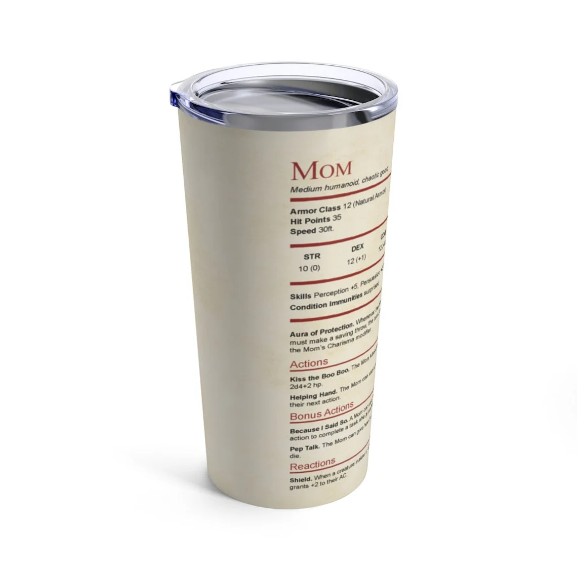Mom Stats Tumbler