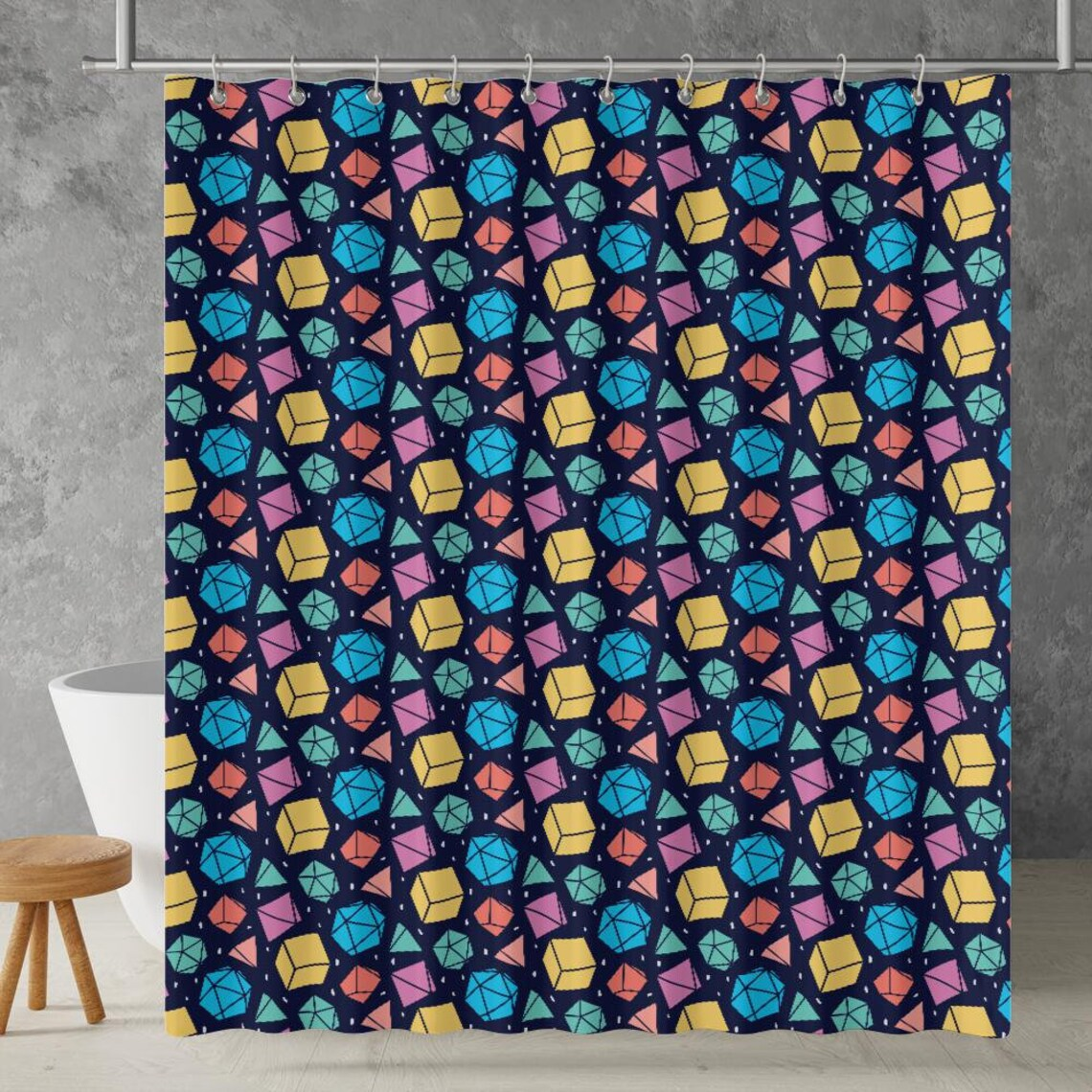 Colorful Dices Shower Curtain