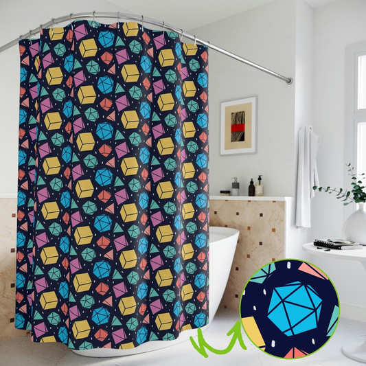 Colorful Dices Shower Curtain