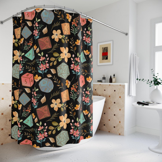 Flower Dices Shower Curtain