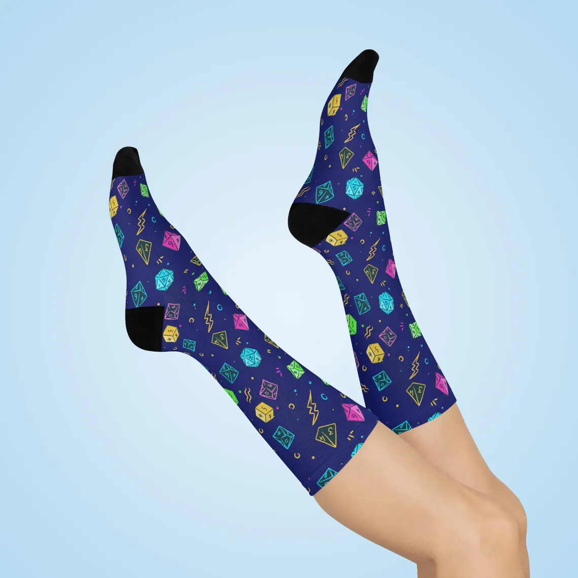 Retro DnD Dice Socks