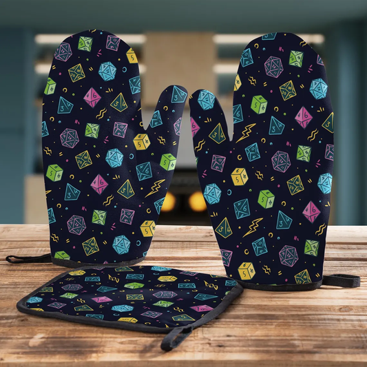 DnD Oven Mitts & Pot Holder