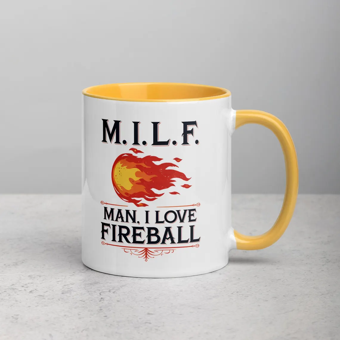 Man I Love Fireball Accent Mug