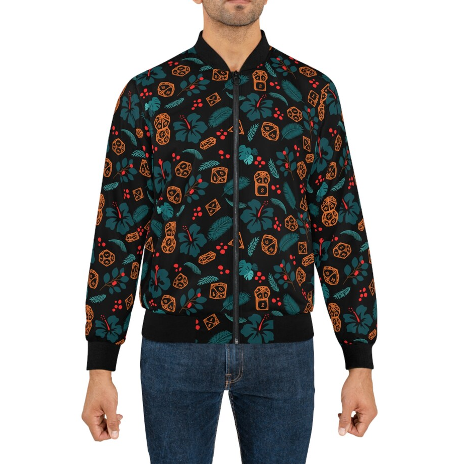 Hawaiian Dice Bomber Jacket