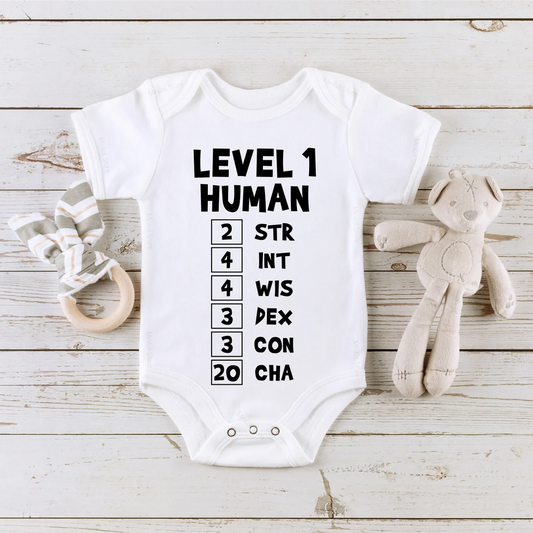 Level 1 Human Ability Scores Baby Bodysuit