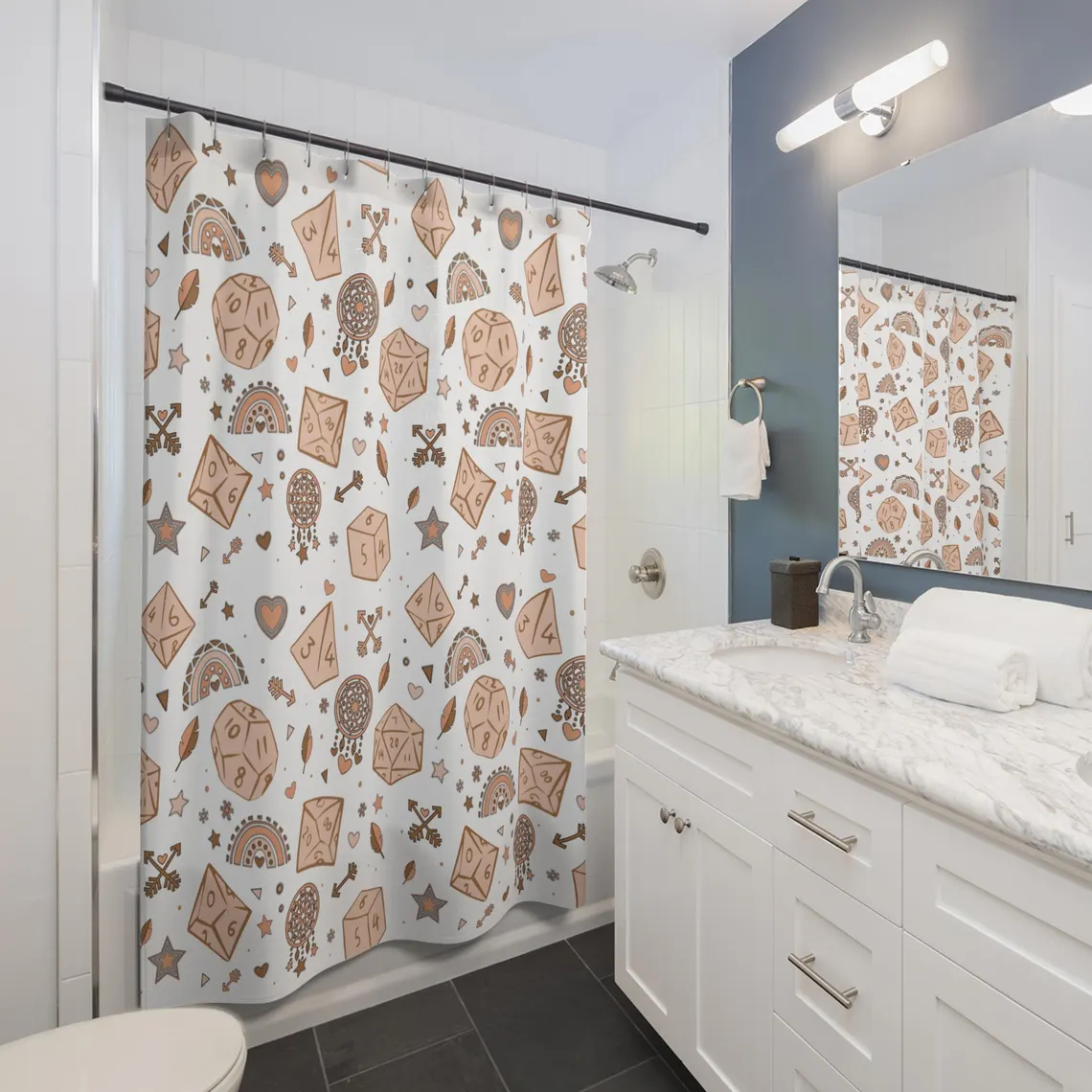 Fantasy Dices Shower Curtain
