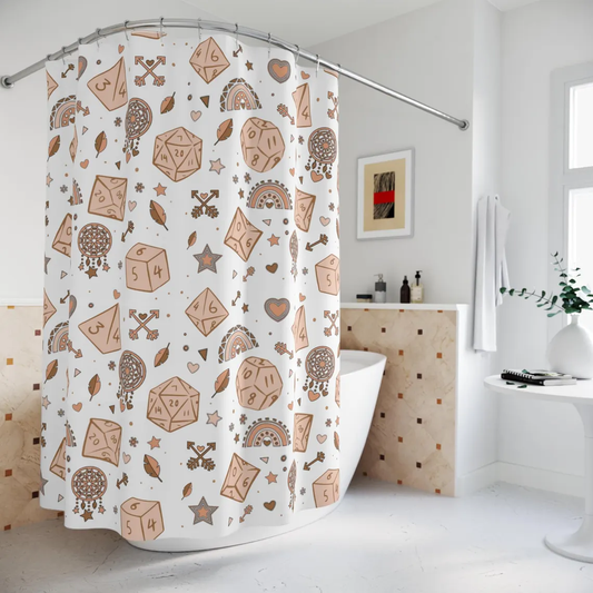 Fantasy Dices Shower Curtain