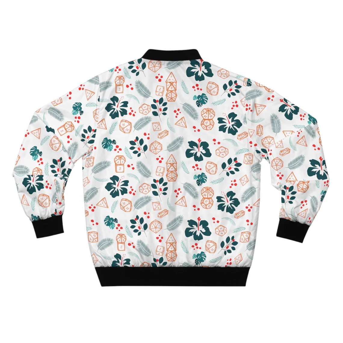 Hawaiian Dice White Bomber Jacket