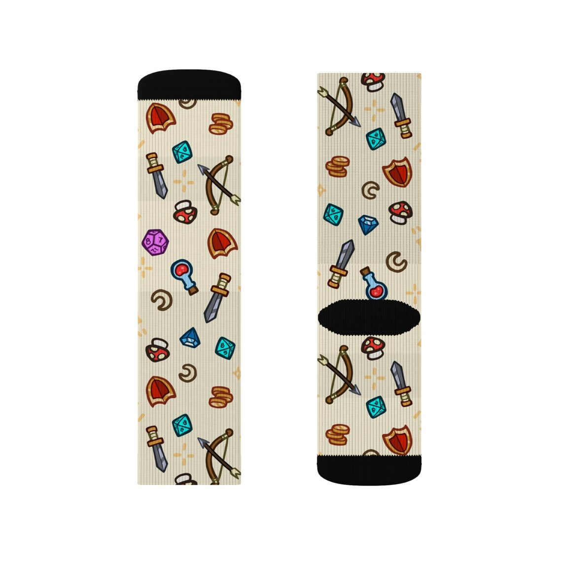 Cute DND Weapons Socks