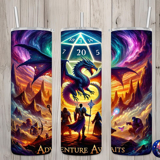 Adventure Awaits Skinny Tumbler