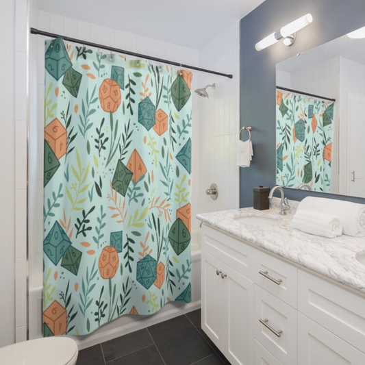 Dices And Plants Shower Curtain
