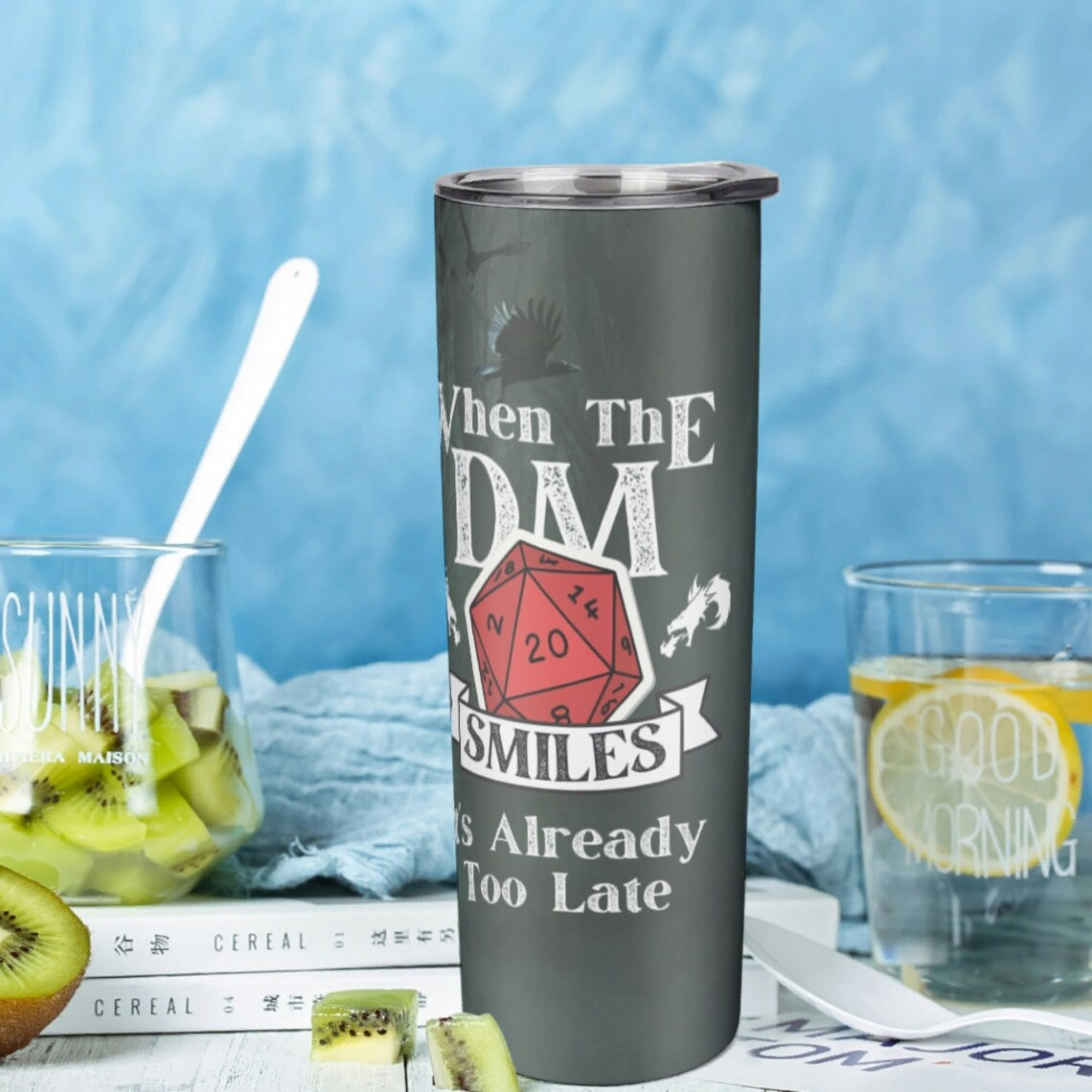 When The DM Smiles Skinny Tumbler
