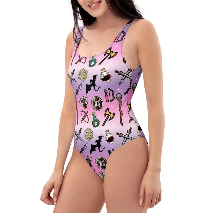 DND Items Pink One-piece Swimsuit