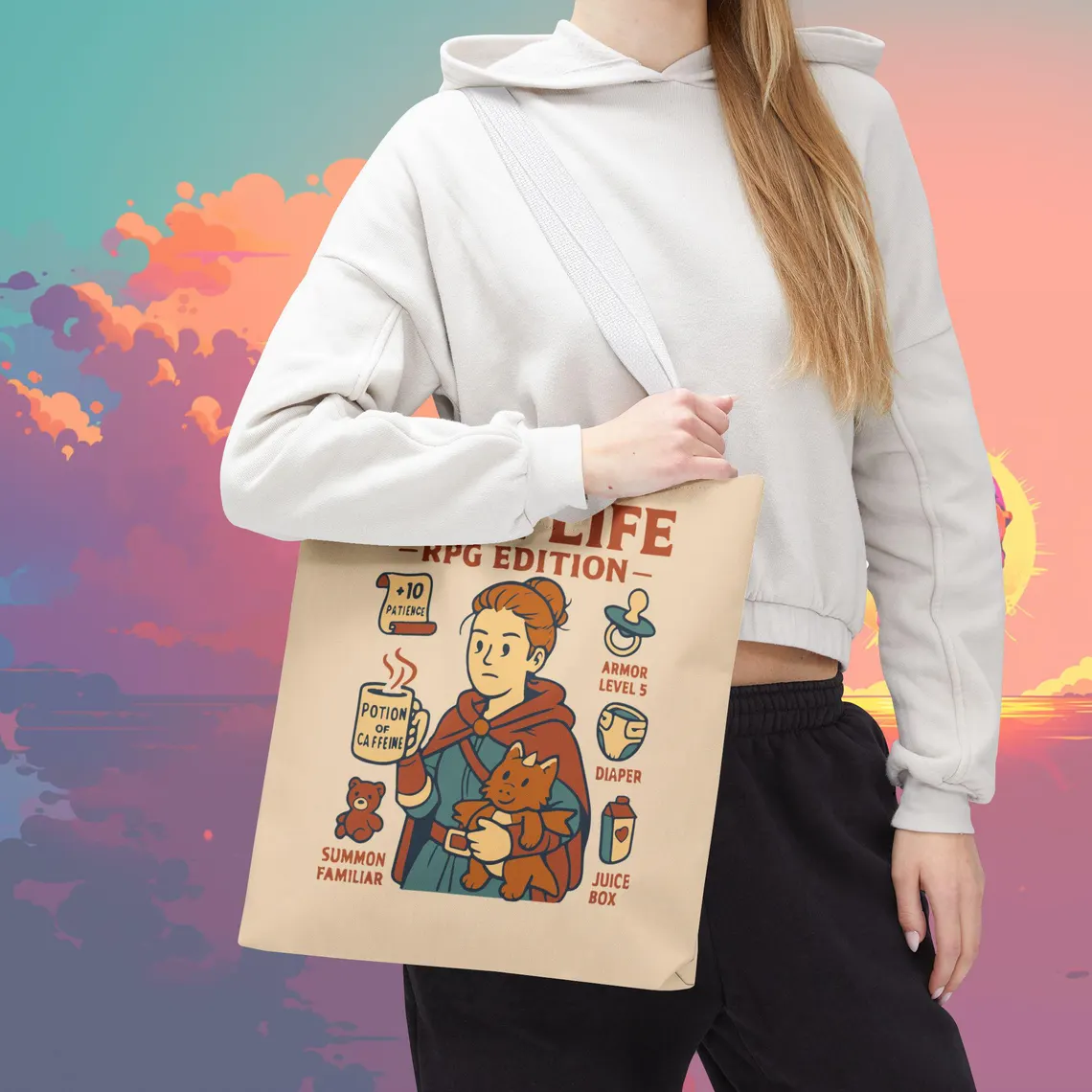 Mom Life RPG Edition Tote Bag