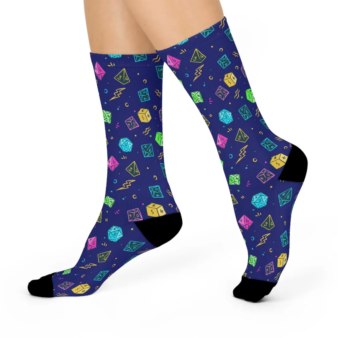 Retro DnD Dice Socks