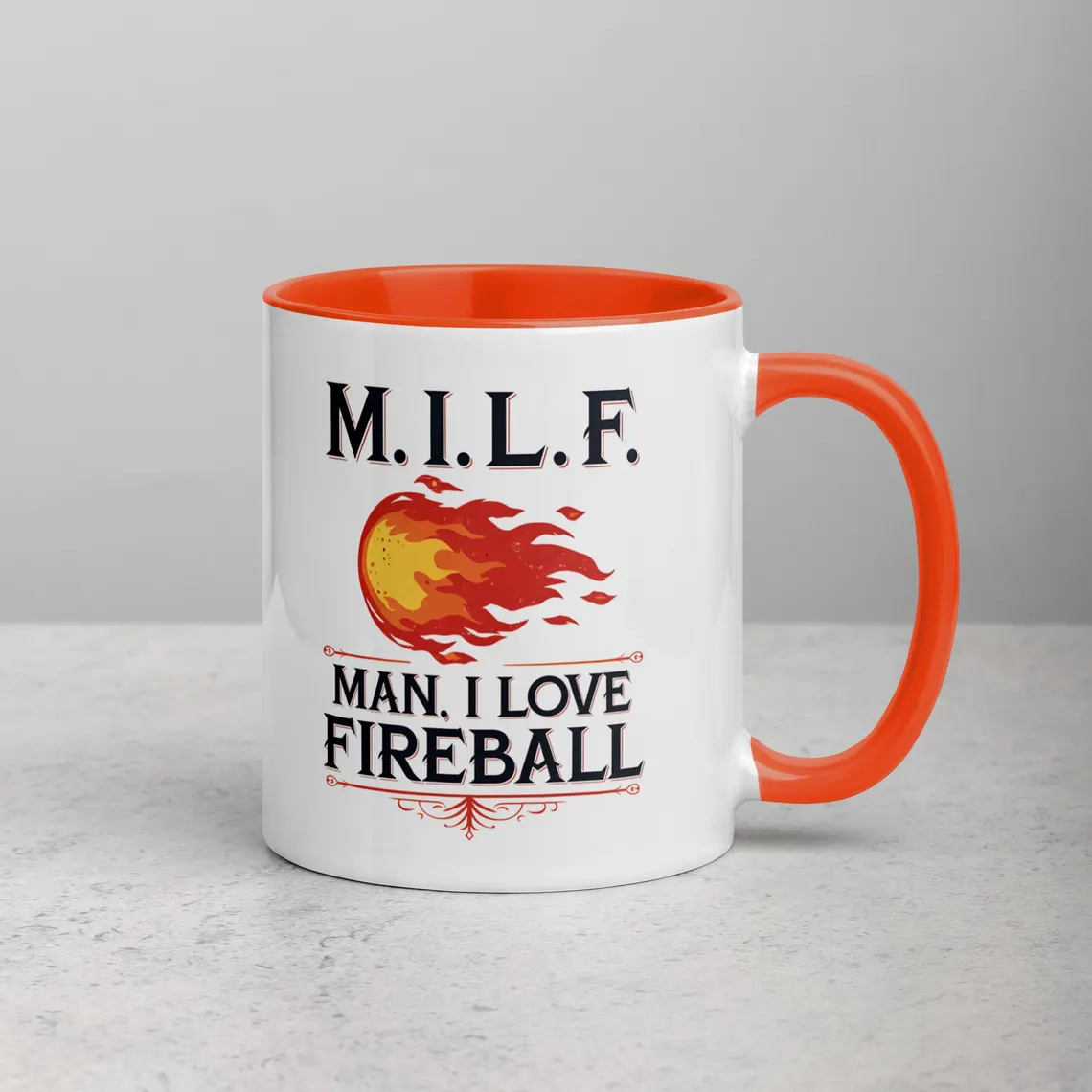 Man I Love Fireball Accent Mug