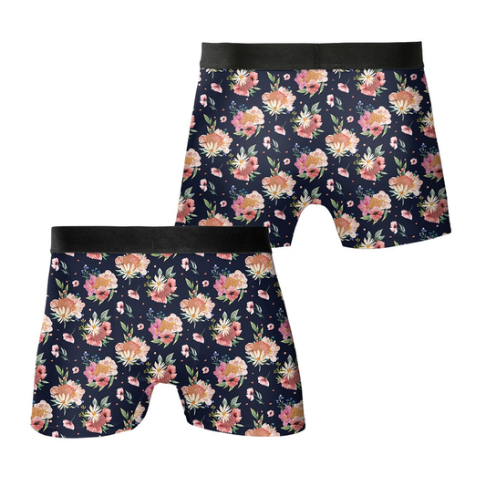 Floral Dices Underwear Men's Boxer Briefs