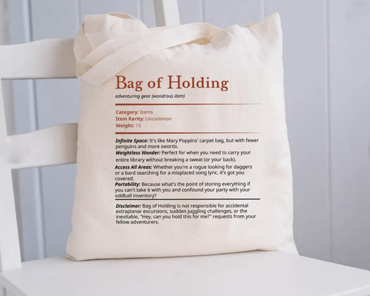 Bag Of Holding Definition Lined Tote Bag