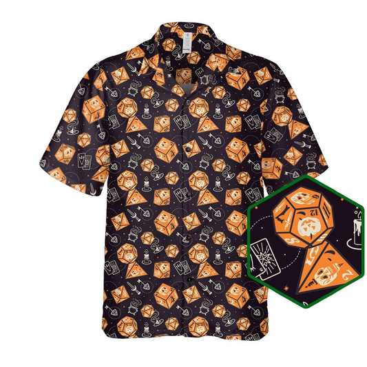 Spooky Dice Halloween Hawaiian Shirt